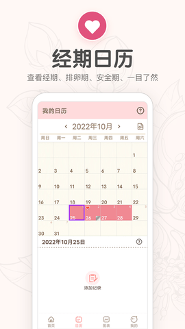 月经期提醒日历 5.2  2